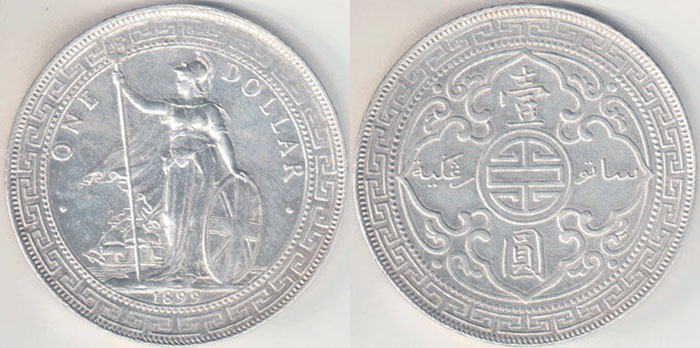 1899 B Great Britain Trade Dollar A005186